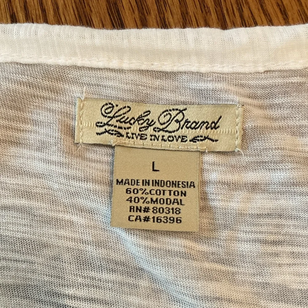 Lucky Brand White Long Sleeve Women's Top - Picture 5 of 7